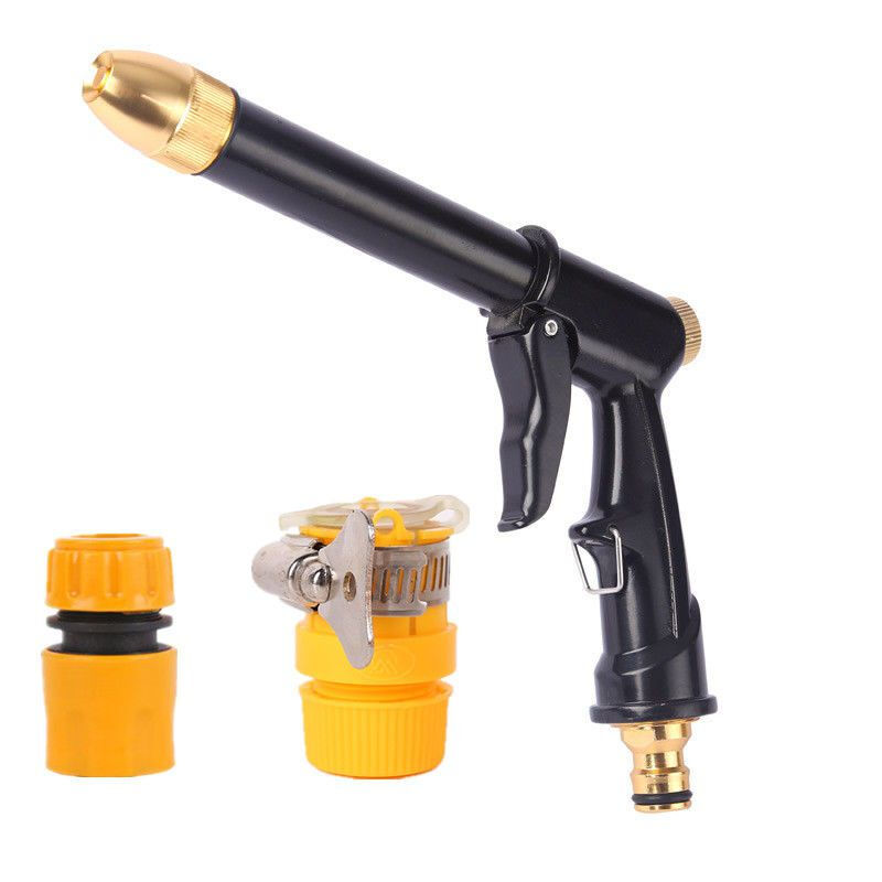 【京選優(yōu)品】洗車水槍頭大全多功能花灑水槍長桿高壓水槍園林澆花花灑軟管噴頭 長桿聚壓水炮 4分水管通水接+水龍頭接頭